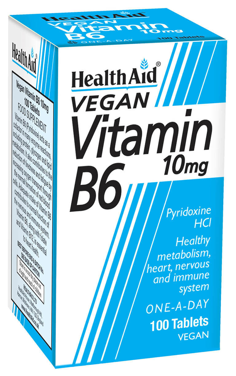 Vitamin B6 (Pyridoxine HCl) 10mg - 100 Tablets