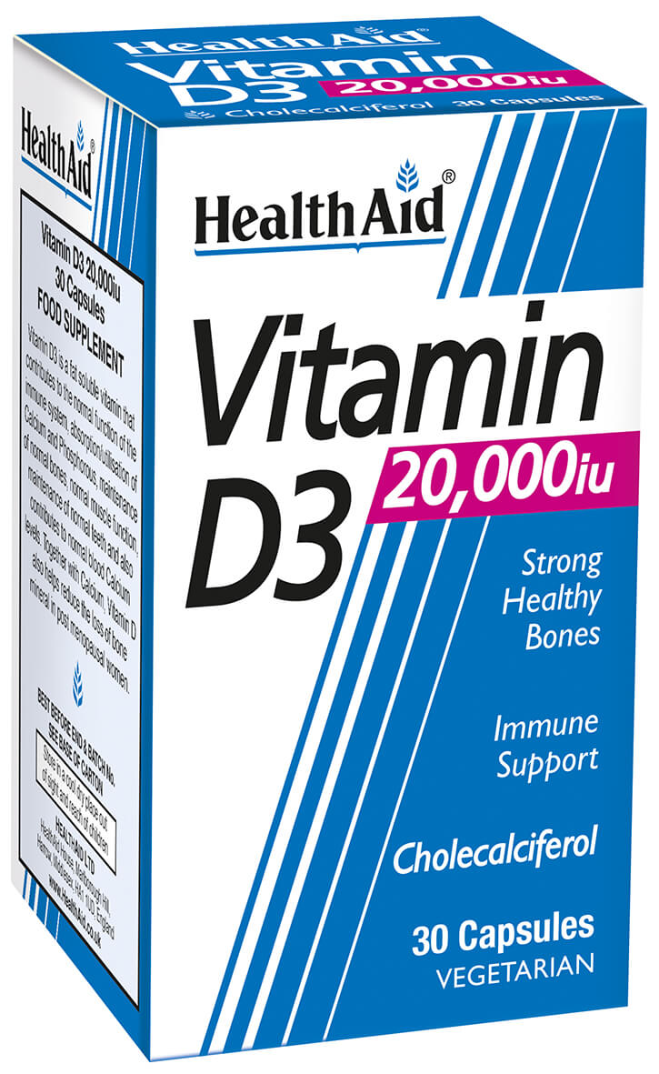 Vitamin D3 20,000iu - 30's Vegicaps