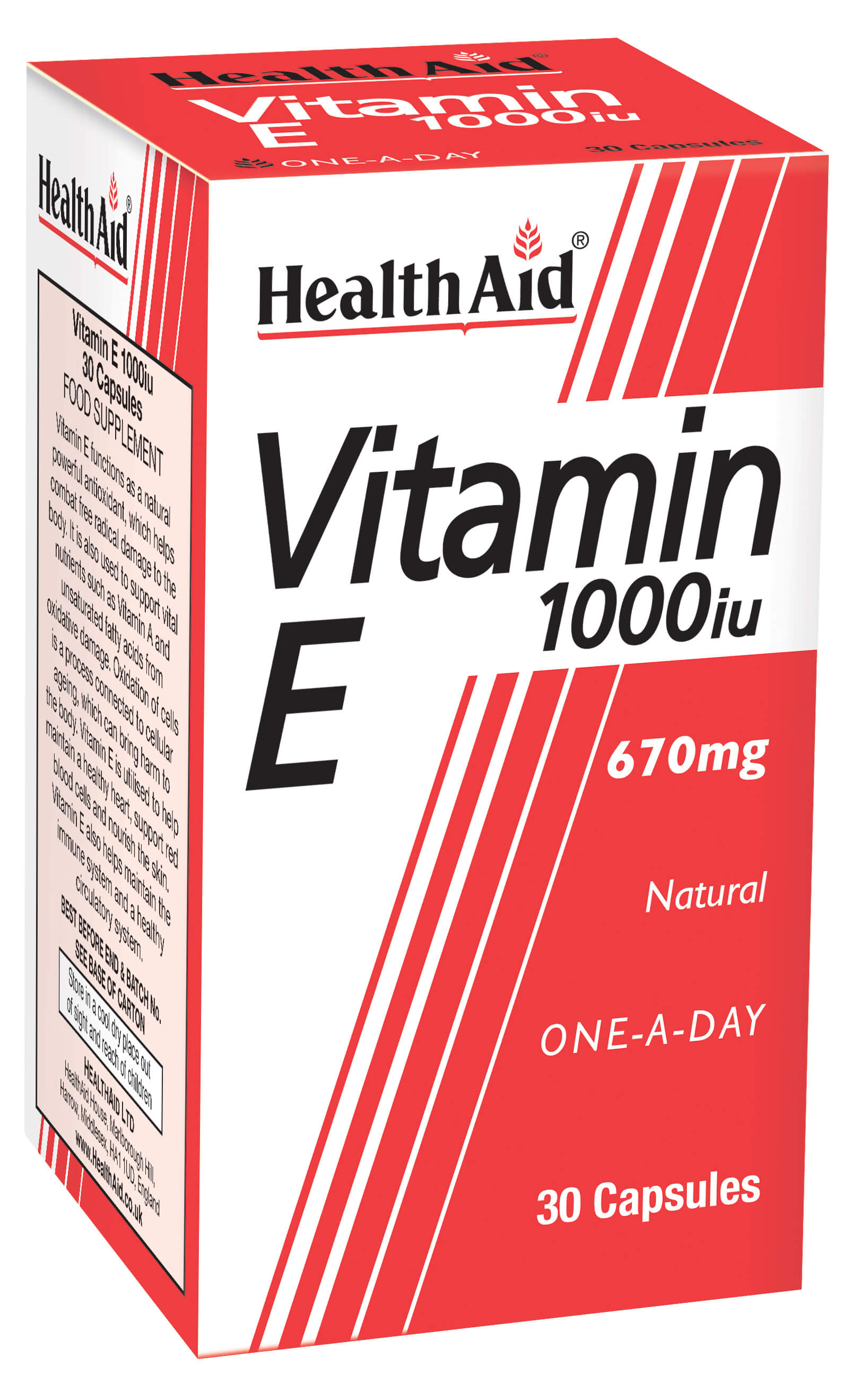 Vitamin E 1000iu Natural - 30 Capsules