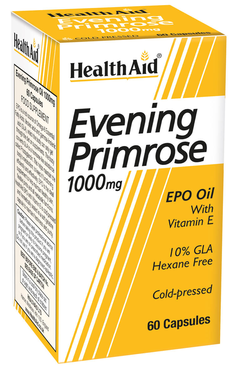 Evening Primrose Oil 1000mg + Vitamin E - 60 Vegicaps