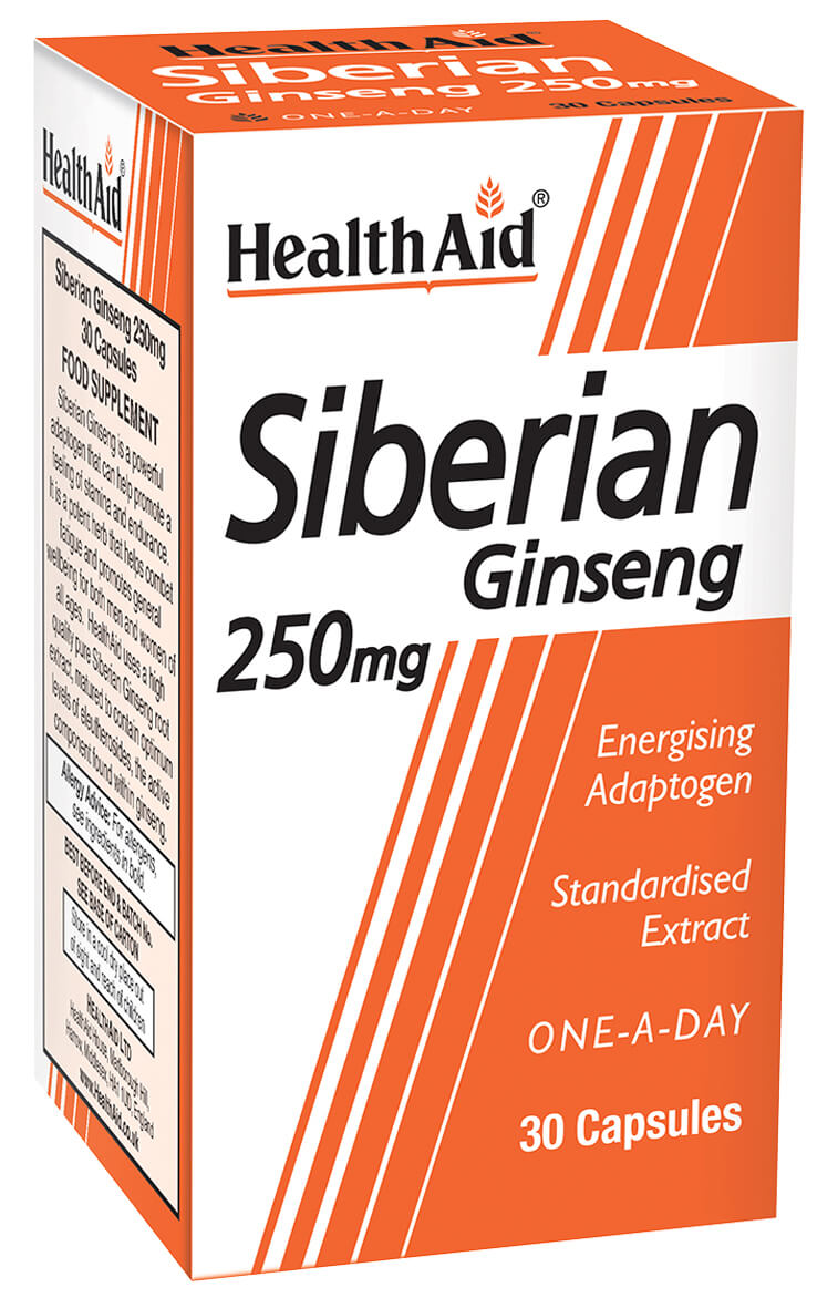 Siberian Ginseng 250mg - 30 Capsules