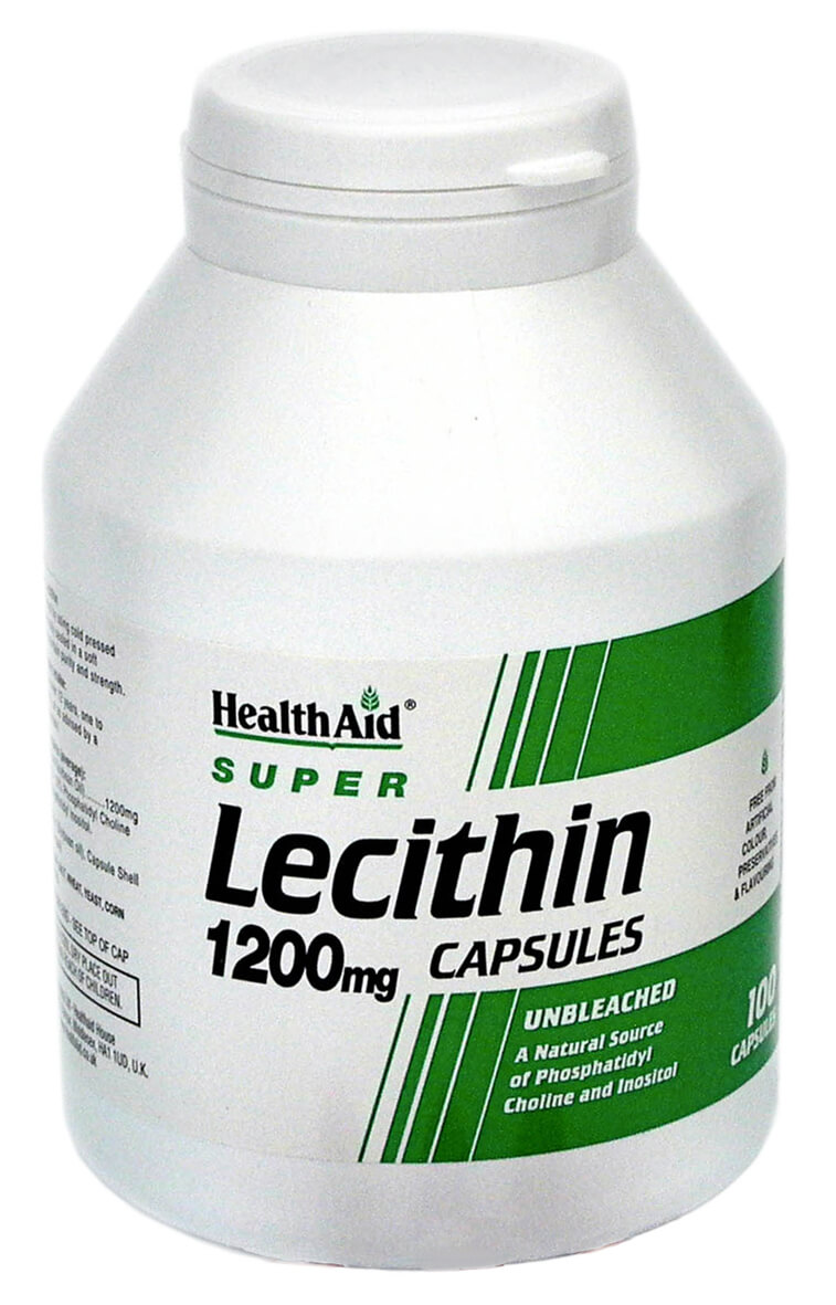 Lecithin 1200mg (unbleached) - 100 Capsules